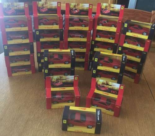 34X FERRARI CARS- ALL IN BOXES