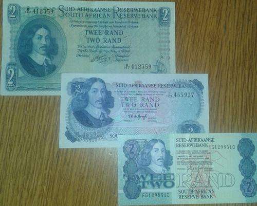 3x R2- NOTES- RISSIK, T.W DE JONGH, G.DE KOCK - UNCIRCULATED