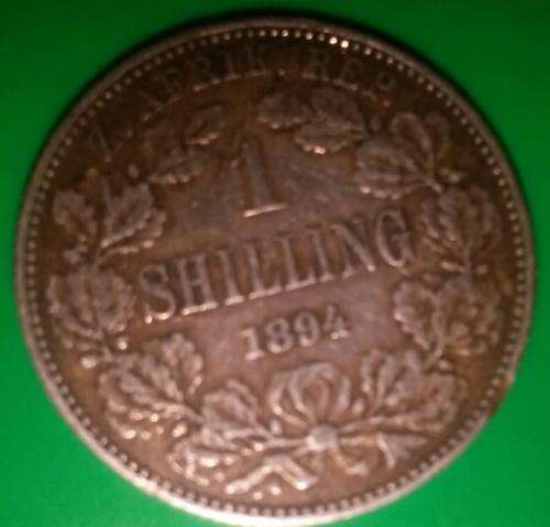 PAUL KRUGER ONE SHILLING 1894- VERY GOOD CONDITION