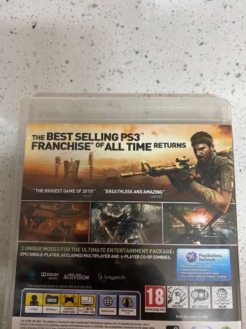 Call of Duty Black Ops - PS3 Game Mint Condition