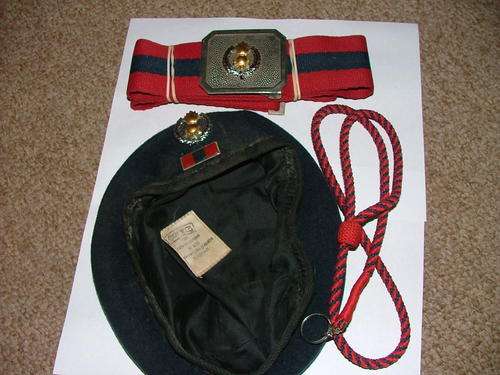 ENGINEER STABLE BELT , BERET and Lanyard. (RSA Bidders only)
