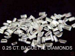 0.25 ct BAGUETTE CUT WHITE DIAMONDS LOT