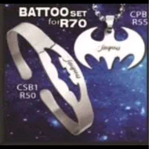 SparklingThings * BATMAN * MEN'S BATTOO SET + FREE ENGRAVING