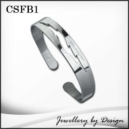 SparklingThings * FLASH * Electro Stainless Steel cuff bracelet with Free engraving.