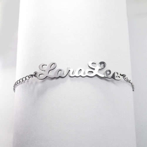 SparklingThings * Your Name Bracelet in our new Classic Font, comes on 200mm link chain