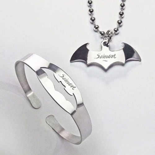 SparklingThings * BATMAN * MEN'S BATTOO SET + FREE ENGRAVING