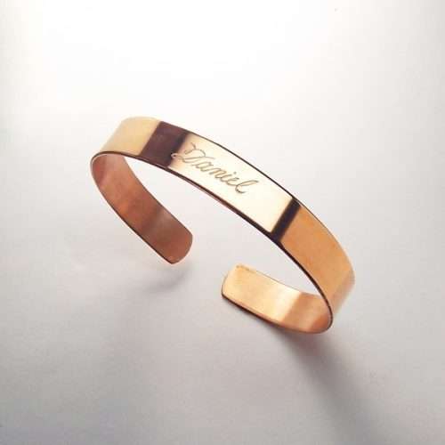 SparklingThings * Plain Copper cuff bracelet with Free engraving