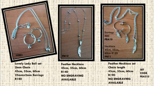 SHOP 2 Combo - Stainless steel Feather Necklace FN12