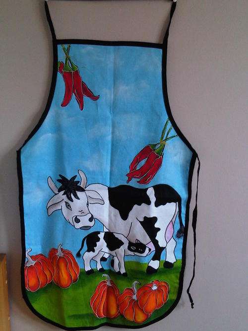 Hand painted apron