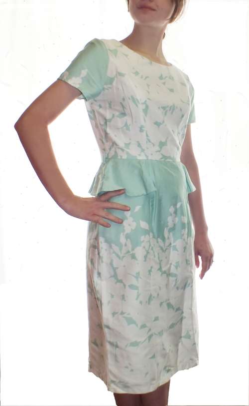 Light Turquoise Peplum Dress Exsact Size 10