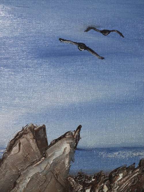 Blue Ocean . . . By: Cecilia Pekelharing Ready to hand on boxed canvas