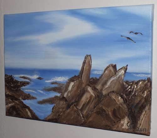 Blue Ocean . . . By: Cecilia Pekelharing Ready to hand on boxed canvas