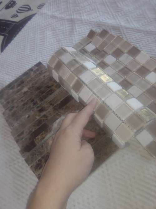 400 Mosaic Tiles plus extra long  mosaic strips