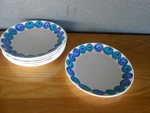 Stunning Retro Kirsten Dekor Saturn Print Side Plates (Set of 6)