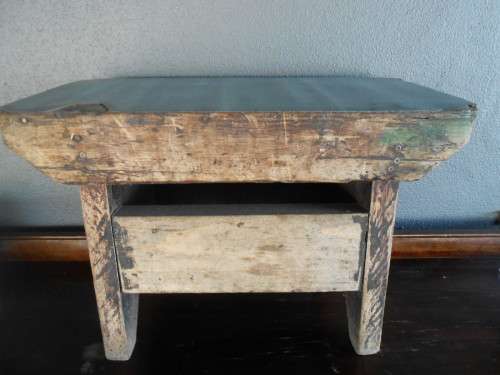 Vintage Solid Meranti Shabby Chic Bench / Stool (Perfect for DIY)