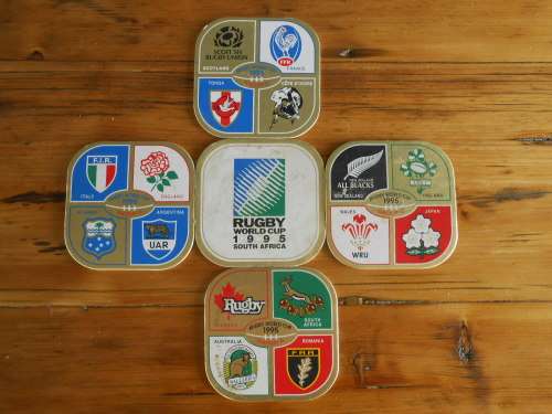 5 1995 World Cup Bar Mats / Coasters (Fair condition)