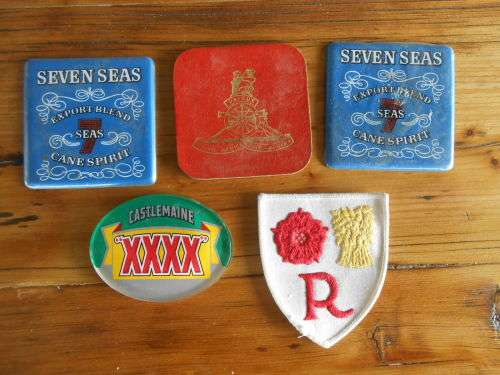 Vintage Bar Mats / Coasters / Badge for your Bar (Set of 5)