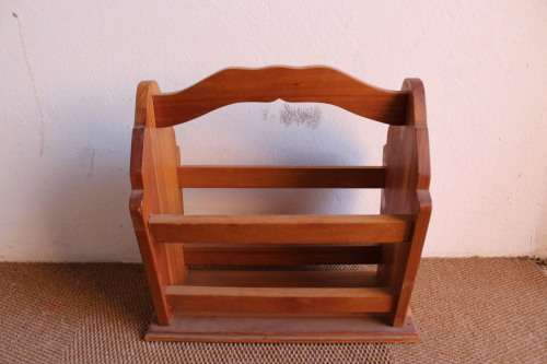 Vintage Solid Wood Magazine Holder in Great Condition