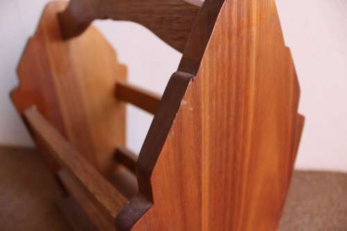 Vintage Solid Wood Magazine Holder in Great Condition