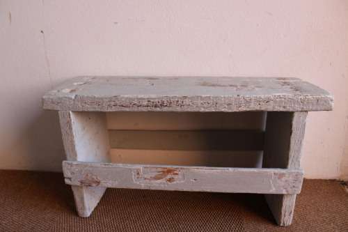 Small Vintage Bench with Shabby Chic Look