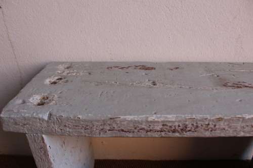 Small Vintage Bench with Shabby Chic Look