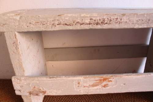 Small Vintage Bench with Shabby Chic Look