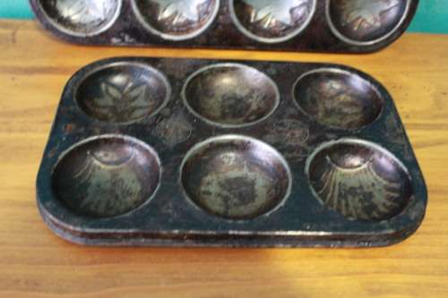 Set of 2 Heavily Tarnished Baking Trays (For Decor Use)
