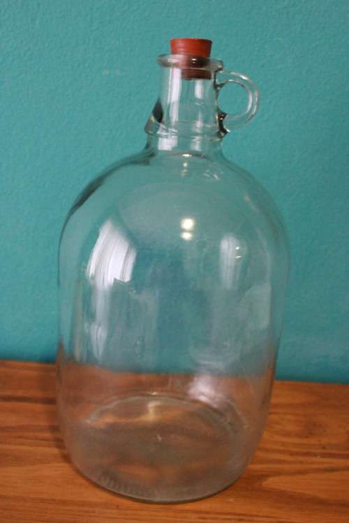 Vintage Glass Demi John (35cm tall and 16cm in diameter)