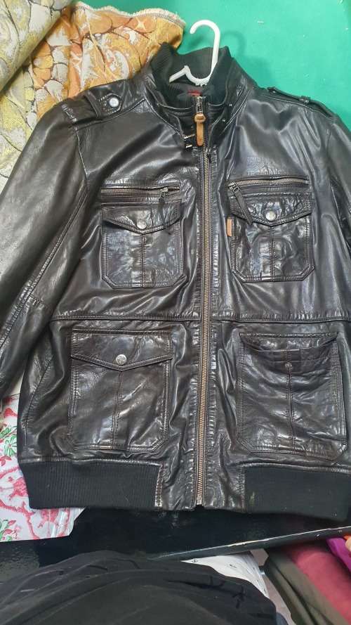 Genuine Leather Bomber Jacket