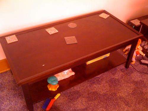 Dark Wood Coffee Table (122cm x 60cm)