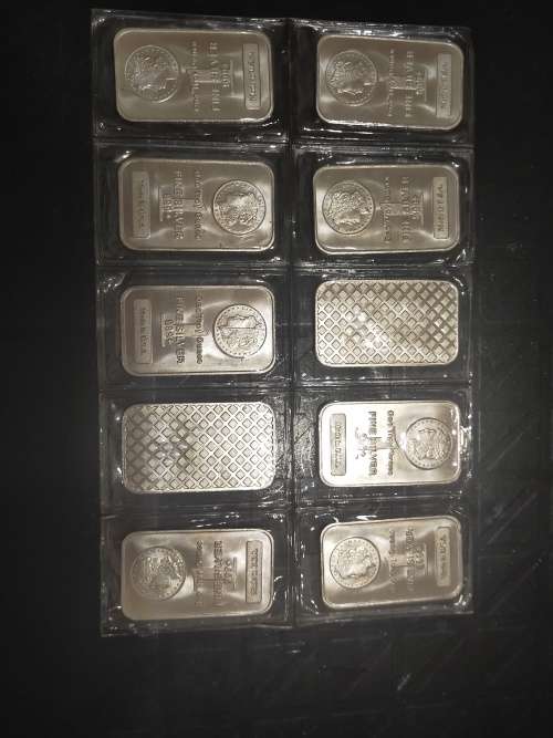Silver bars 1 0z 999.99 fine silver  x 65