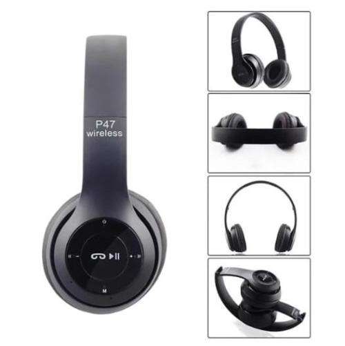 P47 Bluetooth Wireless Headphones with Micro SD Card Slot