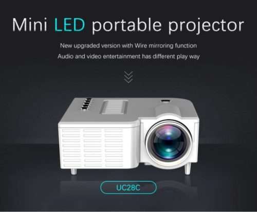 Portable Video Projector - 16:9 Media Player for Smart Phones and Home Theater Cinemas