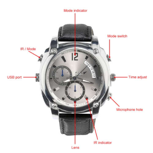 W6 HD1080P Spy Camera Watch 8gb