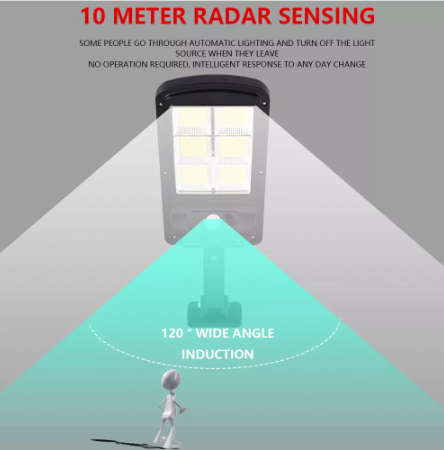 Solar LED 6 COB PIR Motion Sensor Outdoor Streetlight