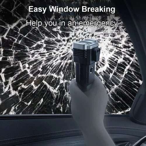 USB Charging Super Bright LED Flashlight With Safety Hammer