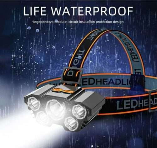 5 LED USB Rechargeable Highlight Head Lamp