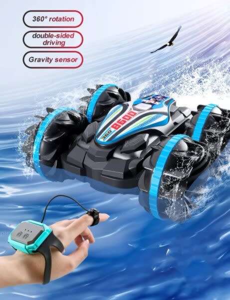 2.4Ghz - 4WD - Amphibious Stunt Car - with wristband remote control