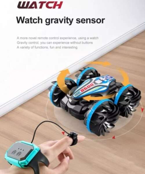 2.4Ghz - 4WD - Amphibious Stunt Car - with wristband remote control
