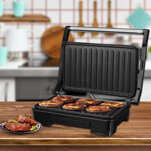 220V Non Stick - Electric Meat Griller/Sandwich Maker/Dual Grill Toaster/Breakfast Maker - 850w