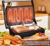 220V Non Stick - Electric Meat Griller/Sandwich Maker/Dual Grill Toaster/Breakfast Maker - 850w
