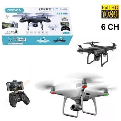 F706 Drone - FULL 1080 HP - 6 CHANNEL - 6 AXIS - Camera Aerial Photography