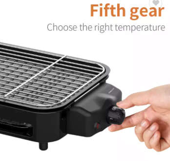2 IN 1 - Portable Electric Barbecue Grill - 1500WATT