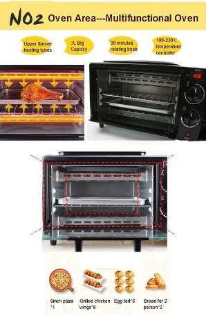 Large 3 In 1 Multifunctional Electric Breakfast Maker