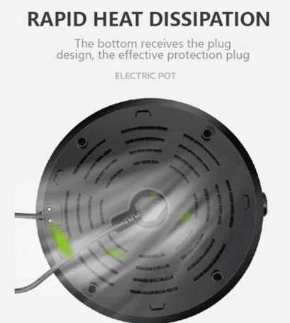 3-in-1 Electric Stew Cooker/Slow Cooker with Stainless Steel Steamer -  Non-Stick