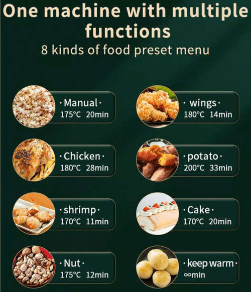 Digital  Electric 8L Air Fryer With Extra Large Capacity