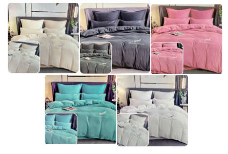 ABSOLUTELY GORGEOUS PASTEL COLOUR - 6pc piece duvet cover FULL SETS