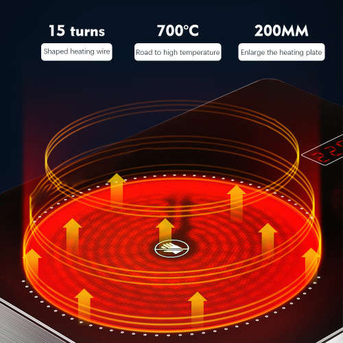 RAF 3500W Infrared cooking - Continuous power - Easy clean cooking