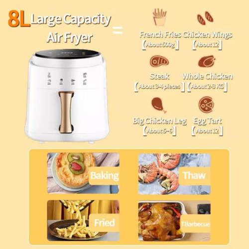 Digital  Electric 8L Air Fryer With Extra Large Capacity