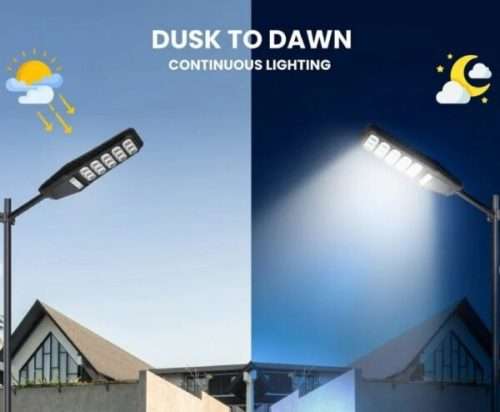 LED Solar Powered Street Light 400W With Remote Control